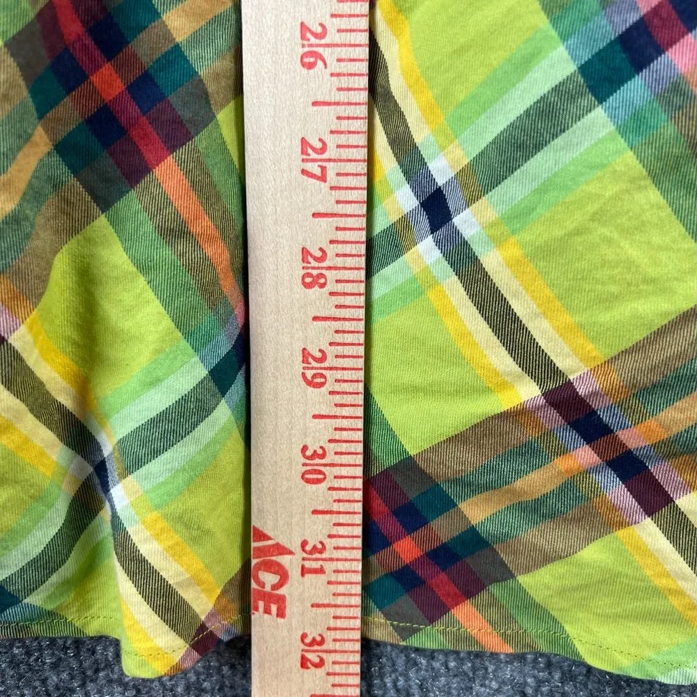 Tommy Hilfiger Shirt Adult Large Green Plaid Button Up Long Sleeve Casual Mens - Picture 16 of 16